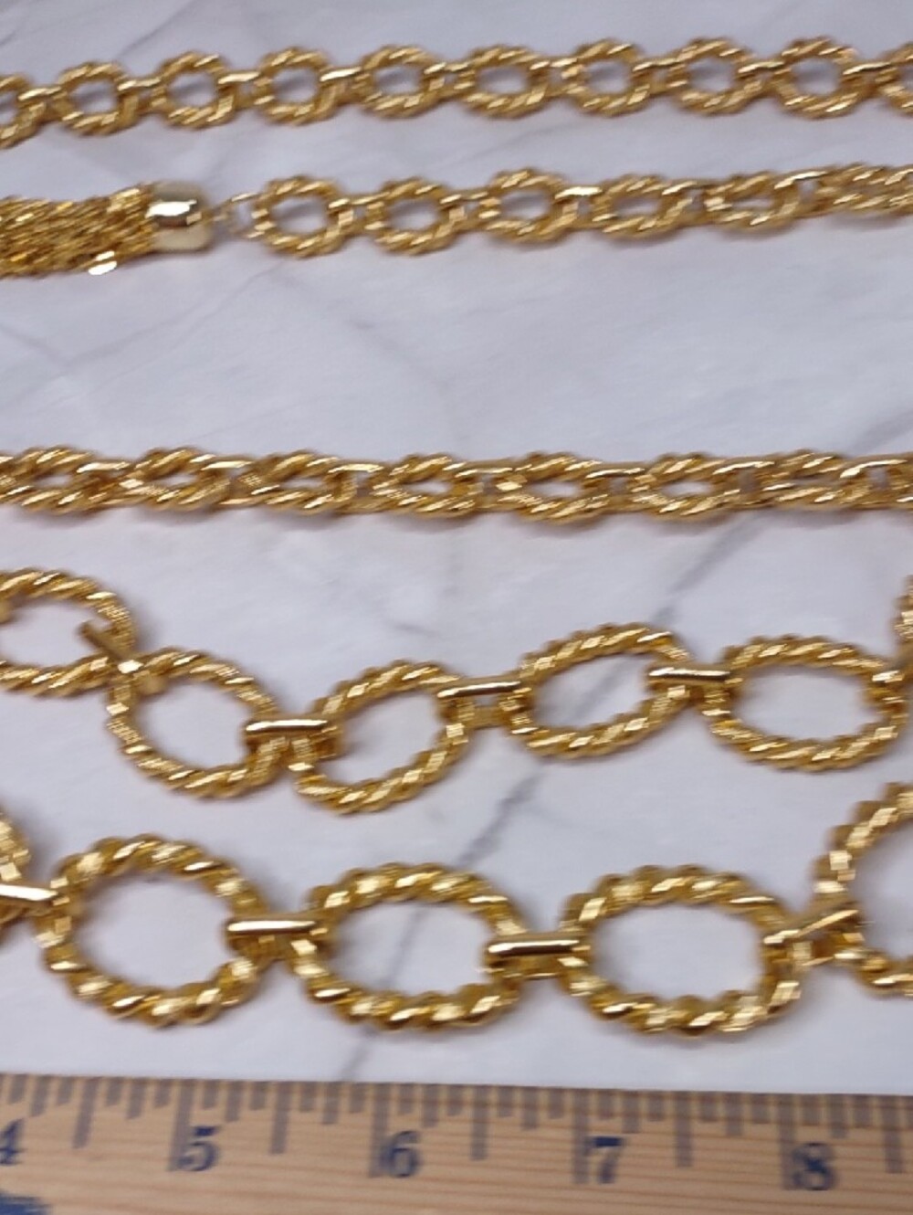 Multi-Strand Draped Rope Chain Link Belt - Picture 7 of 7